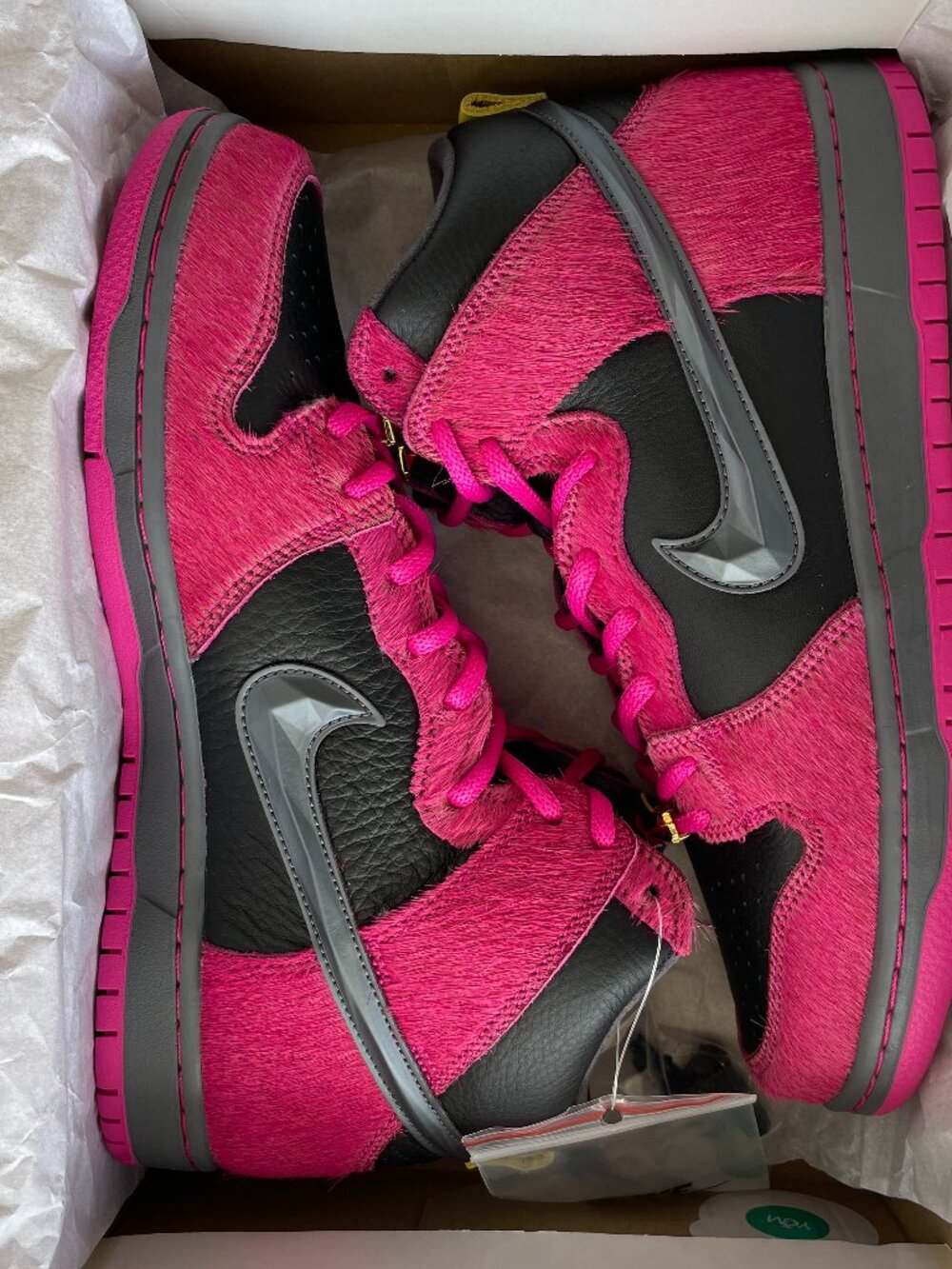 Run The Jewels Nike SB Dunk High Active Pink Black Fuchsia Sz.9